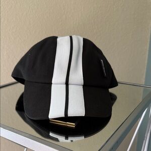 Palm Angels Venice Black Cap with White Stripe